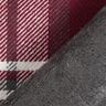 Takkikangas ruudullisella turkiskääntöpuolella – bordeauxin punainen/savenharmaa,  thumbnail number 4