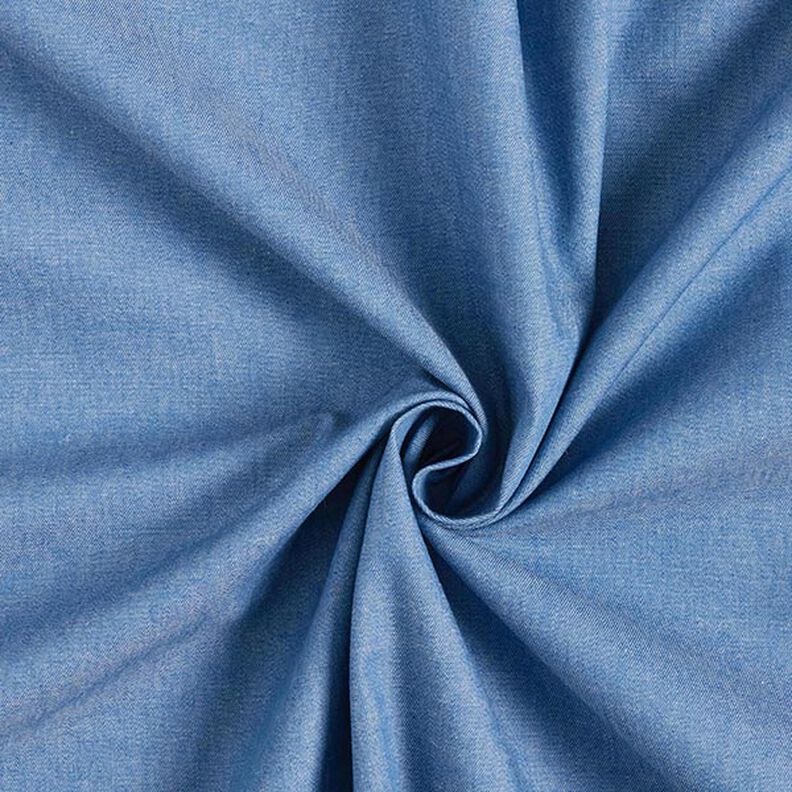 Puuvillainen chambray Farkkutyyli – sininen,  image number 1