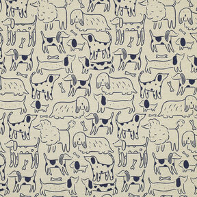 Puuvillajersey Koirat | by Poppy – anemone/laivastonsininen, 