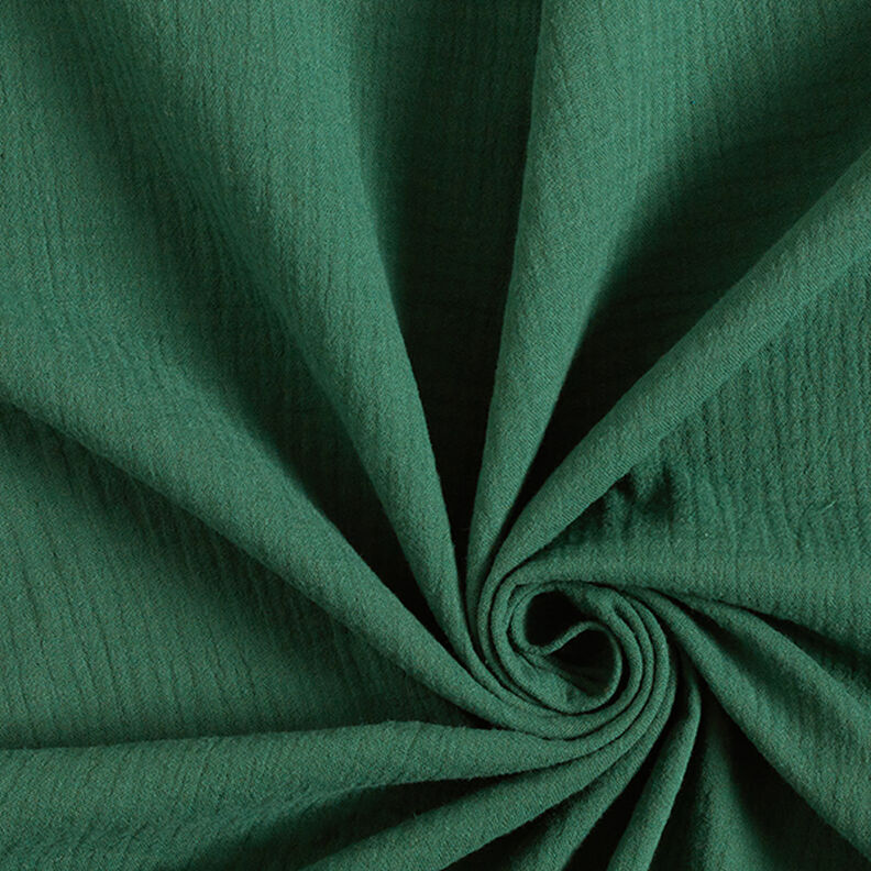Musliini-/kaksikerroksinen kangas – tummanvihreä,  image number 1