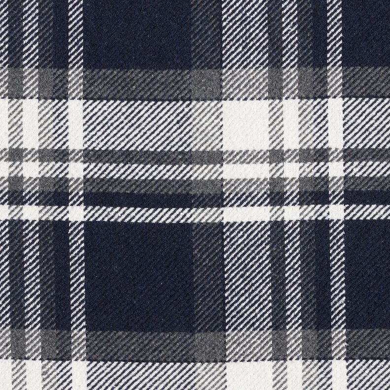 Takkikangas ruudullisella turkiskääntöpuolella – yönsininen/savenharmaa,  image number 1