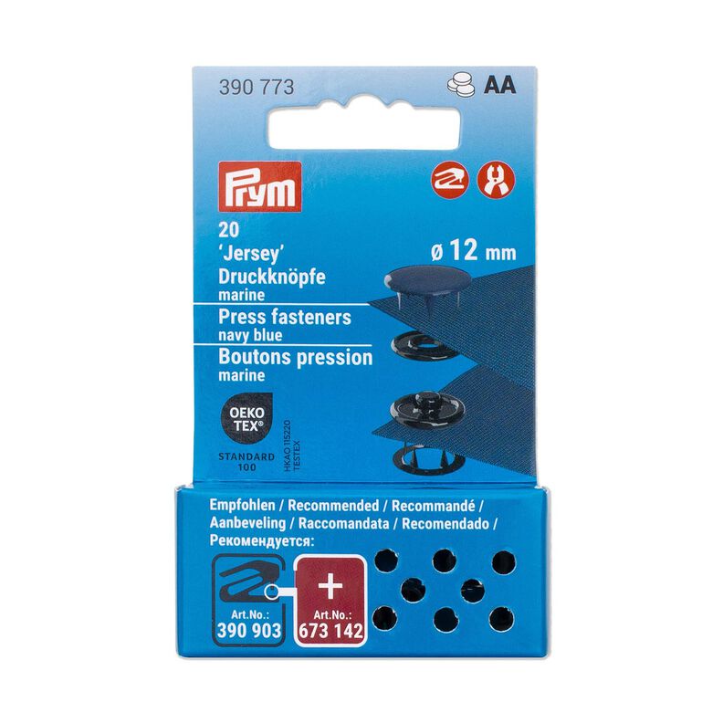 Jersey-nepparit [12 mm] | Prym &ndash; laivastonsininen,  image number 3