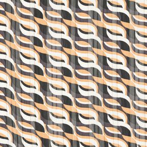 Sifonki Aallot ja polttokuvioraidat Kimalle &ndash; beige/valkoinen, 