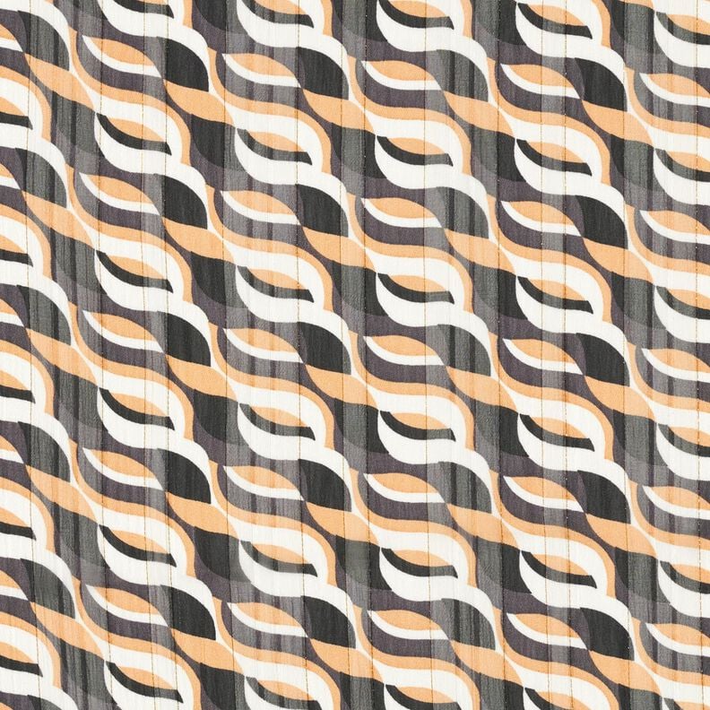 Sifonki Aallot ja polttokuvioraidat Kimalle &ndash; beige/valkoinen,  image number 1