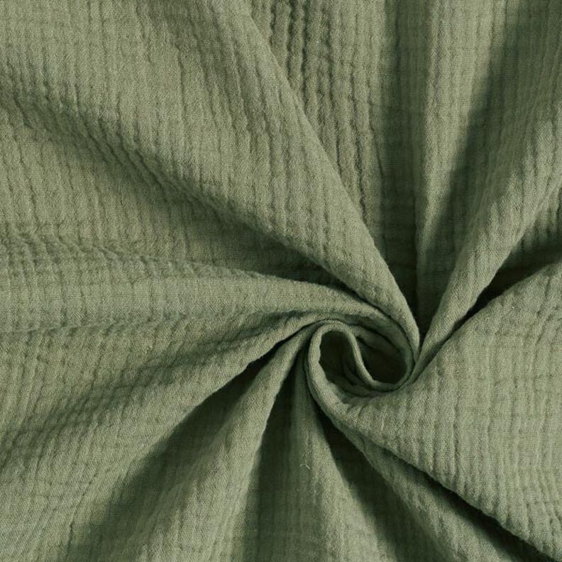 GOTS Musliini-/kaksikerroksinen kangas | Tula – oliivi,  image number 1