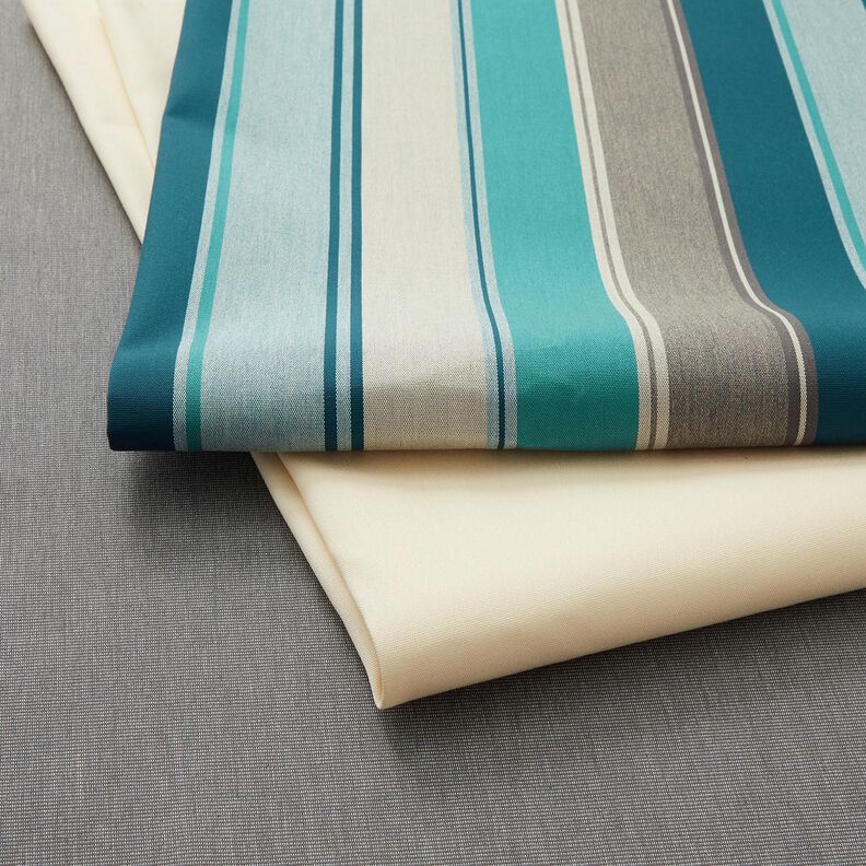 Ulkokankaat Canvas Sekaraidat – sinikuusi/greige,  image number 5