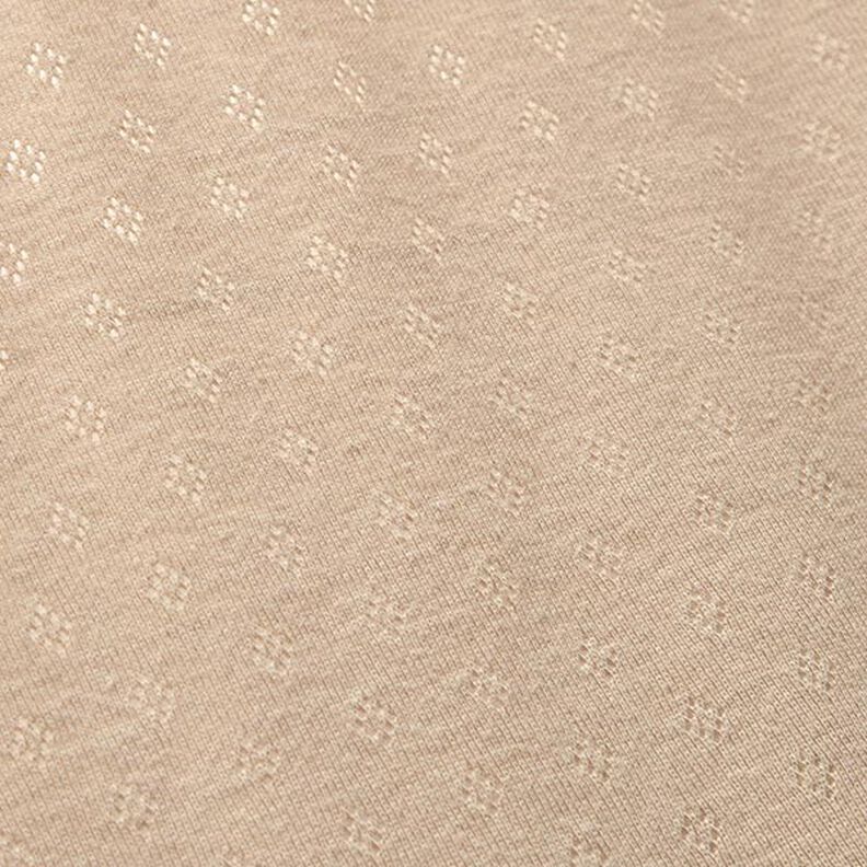 Hienoneulosjersey, jossa reikäkuvio – beige,  image number 3