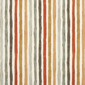 Sisustuskangas Puolipanama Maalatut raidat – luonnonvärinen/ruskea, 