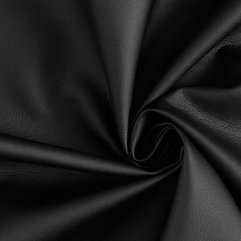 Verhoilukangas nahkajäljitelmä luonnollinen ilme – musta,  image number 1