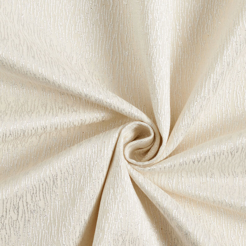 Vaatejacquard kimaltelevat aaltoviivat – valkoinen/hopea,  image number 4