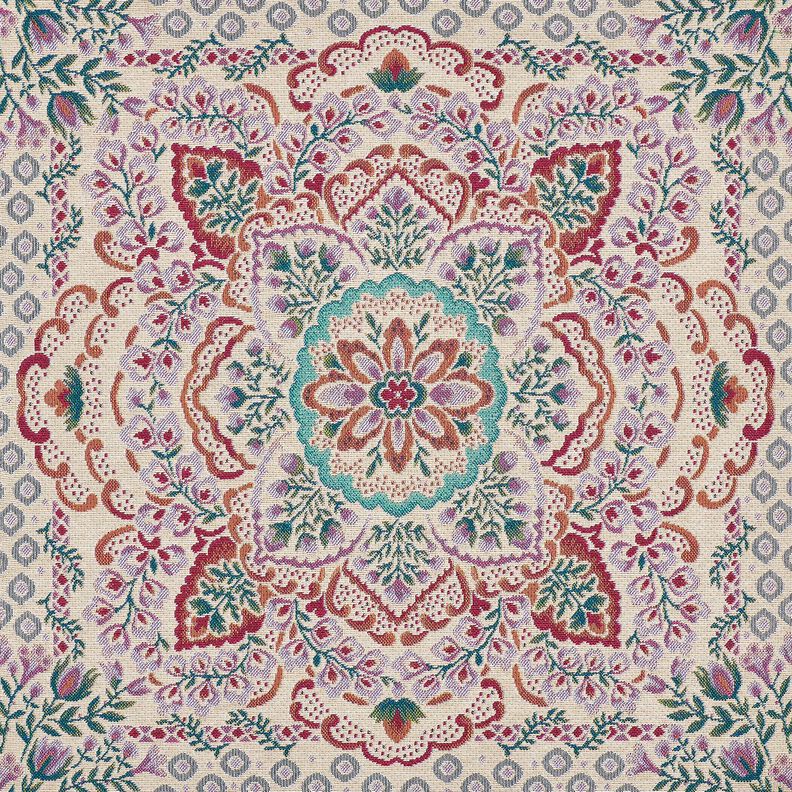 Koristepaneeli Gobeliini Suuri mandala &ndash; pastellivioletti/vaalea beige,  image number 1