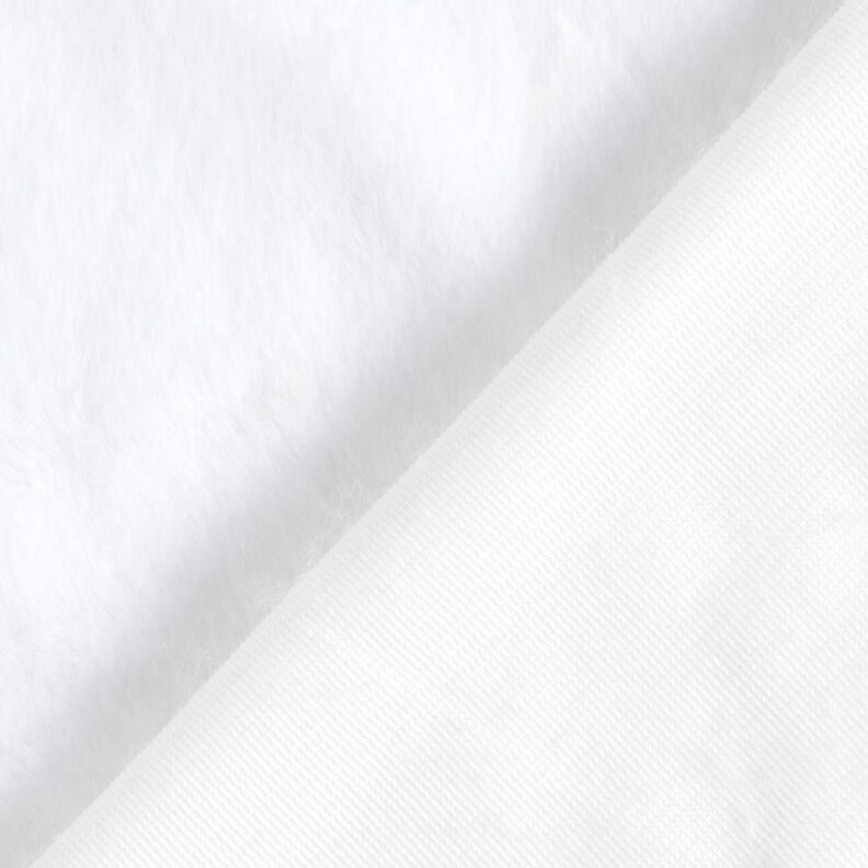 korkealaatuinen yksivärinen tekoturkis – valkoinen,  image number 3