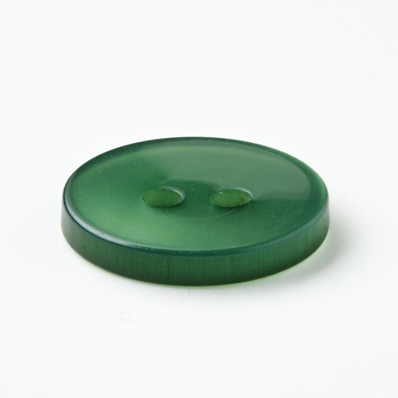 2-reikäinen kiiltävä nappi [Ø 15 mm] – kuusenvihreä,  image number 2