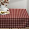 Sisustuskangas Puolipanama Klassinen ruutu – viininpunainen/luonnonvärinen,  thumbnail number 8