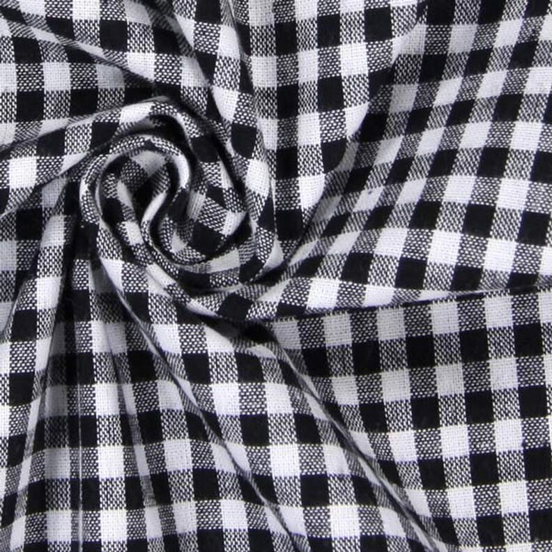 Puuvillakangas Vichy-Check 0,5 cm – musta/valkoinen,  image number 2