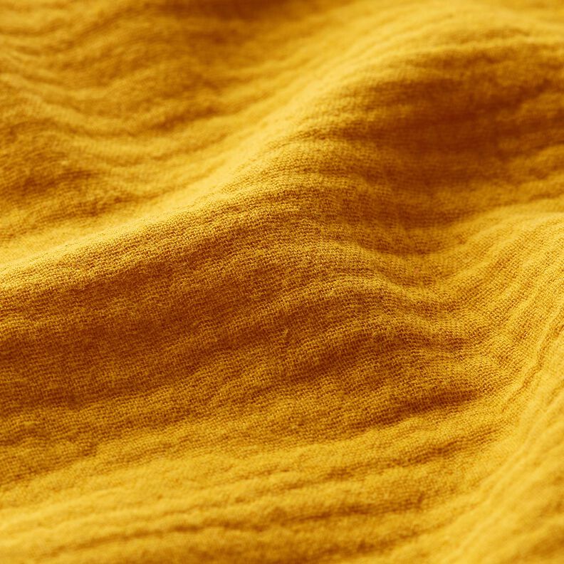 Musliini-/kaksikerroksinen kangas – sinappi,  image number 3