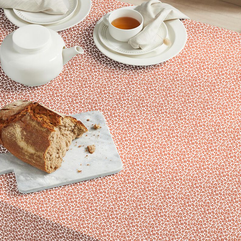 Puuvillakangas Kretonki Leopardi Pieni – norsunluu/kupari,  image number 5