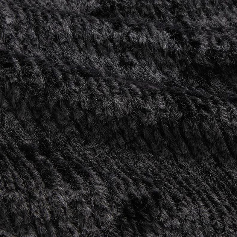 Tekoturkis Palmikkokuvio – musta,  image number 2