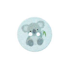 Polyesterinappi 2-reikäinen Recycling Koala [Ø18 mm] – vauvansininen, 