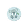 Polyesterinappi 2-reikäinen Recycling Koala [Ø18 mm] – vauvansininen,  thumbnail number 1