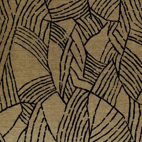 Romanitjersey abstraktit lehdet – tummaoliivi/musta, 