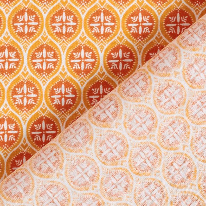 Puuvillakangas Kretonki laattakoristeet – oranssi,  image number 4