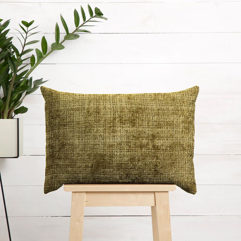 Verhoilukangas Chenille Yksivärinen – oliivi,  image number 6