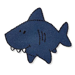 Kangasmerkki Hai [ 5 x 5,8 cm ] | Prym – laivastonsininen, 