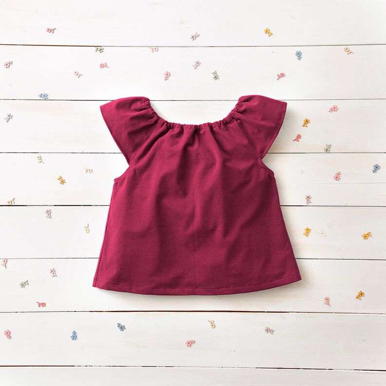 Puuvillajersey Medium Yksivärinen – purppura,  image number 5