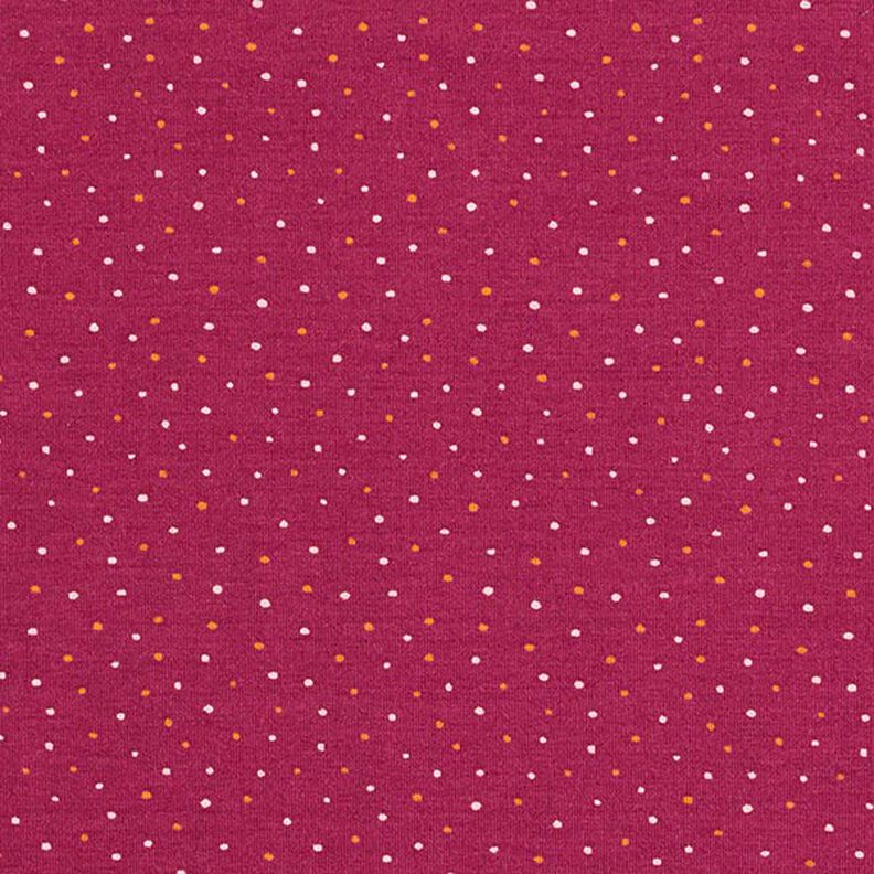 Puuvillajersey värikkäät pikkupilkut – bordeauxin punainen,  image number 1