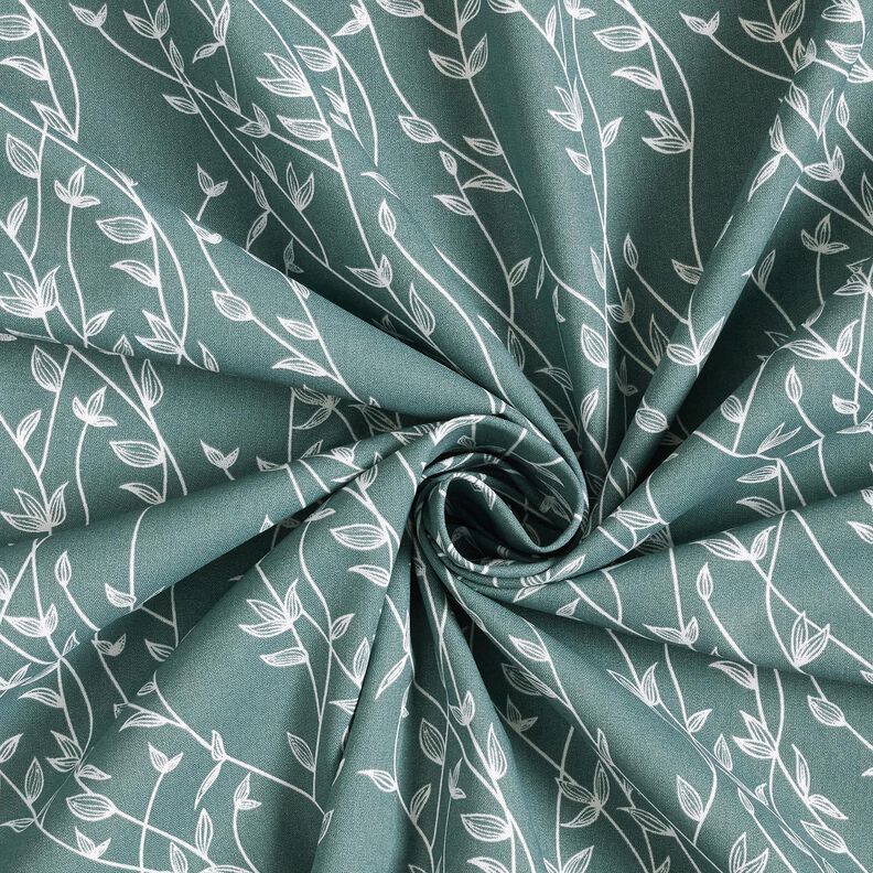 Puuvillapopliini Lehtiköynnökset – sinikuusi,  image number 3