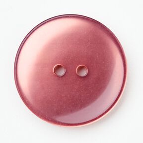 2-reikäinen kiiltävä nappi [Ø 25 mm] – tumma vanharoosa, 