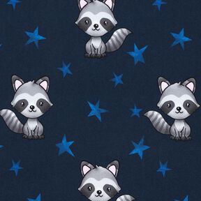 Puuvillajersey Pesukarhu ja tähdet | Glitzerpüppi – yönsininen/hopea, 