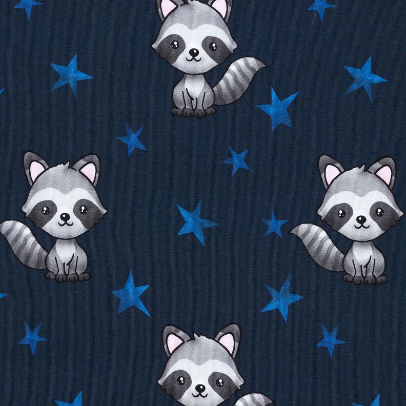 Puuvillajersey Pesukarhu ja tähdet | Glitzerpüppi – yönsininen/hopea,  image number 1