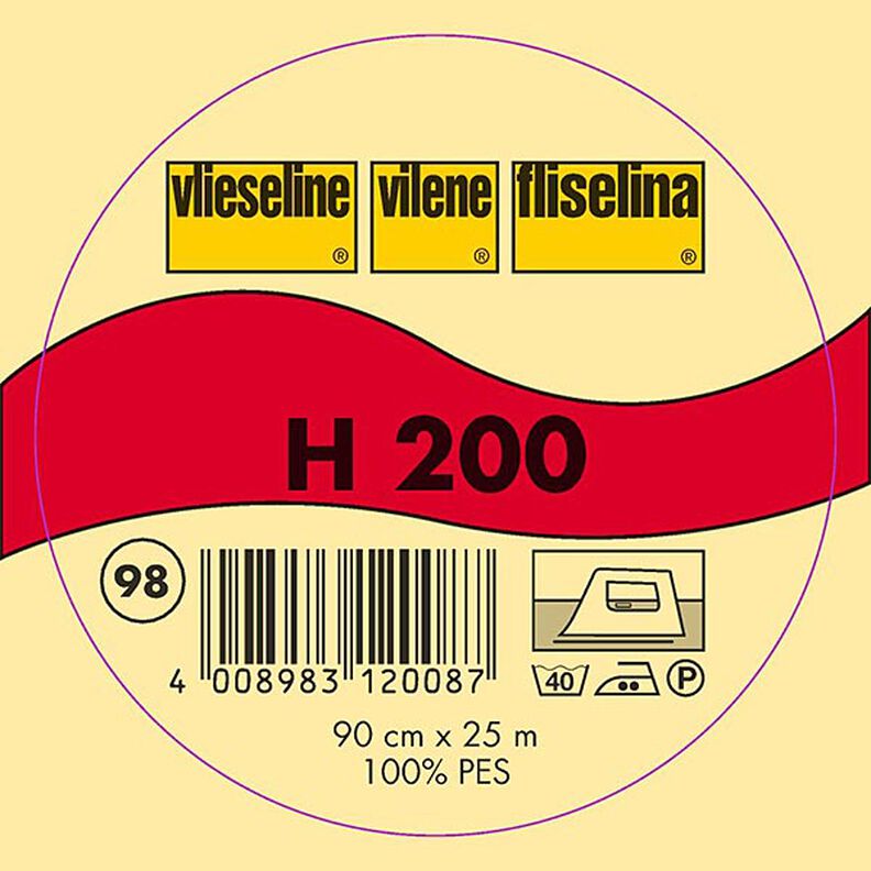 H 200 Silitettävä kangasvahvike | Vlieseline – musta,  image number 2