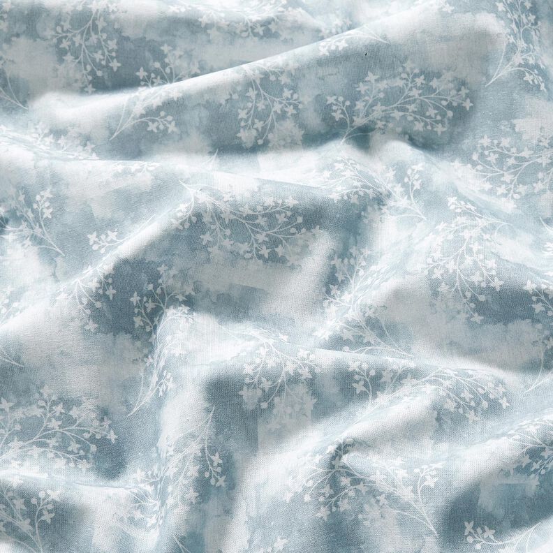 Puuvillakangas Popliini Hienot oksat – sininen,  image number 2