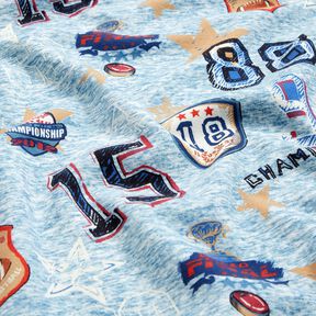 Alpenfleece Collegetakki &ndash; vaaleansininen/harmaa, 