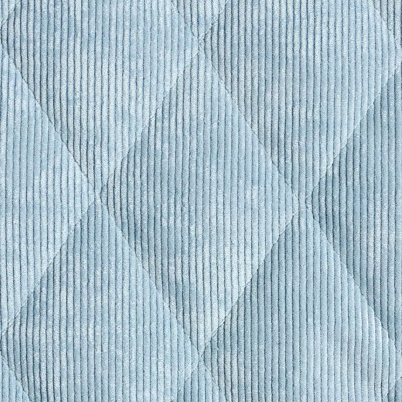 Tikkikangas Vakosamettikangas vinoneliökuviollisella kääntöpuolella – vaaleansininen,  image number 1