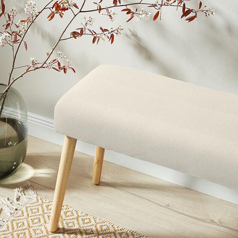 Sisustuskangas Jacquard Hillitty ribbi &ndash; kerma,  image number 5