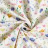 Sisustuskangas Puuvillatoimikas Niittykukat &ndash; norsunluu/sinilila,  thumbnail number 3