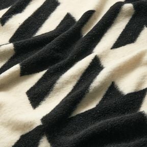 Takkineulos iso kukonaskel &ndash; musta/villanvalkoinen, 