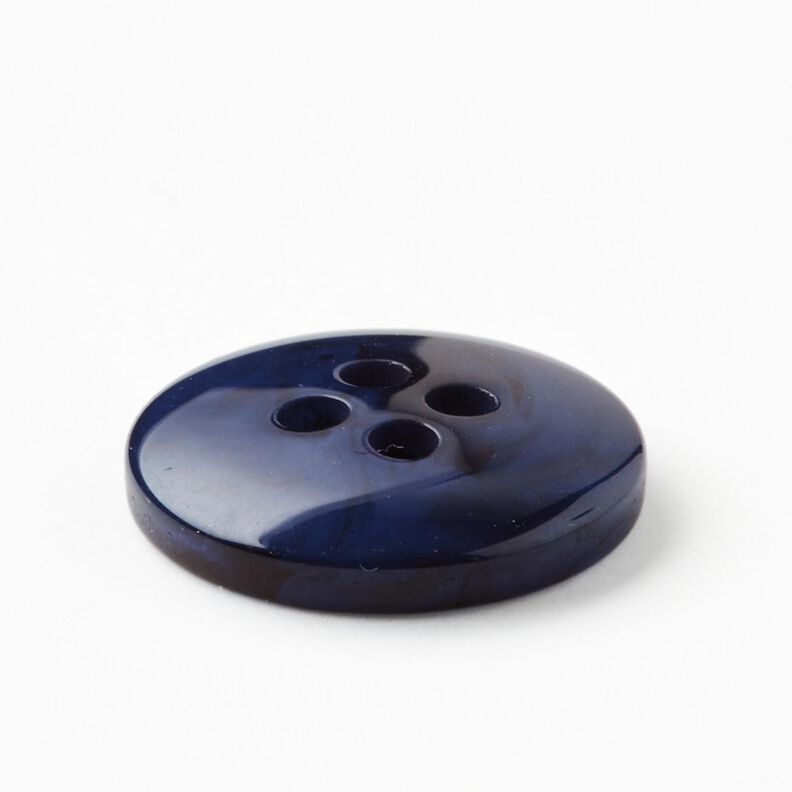 4-reikäinen marmorikuvioinen nappi [Ø 15 mm] – indigo,  image number 3