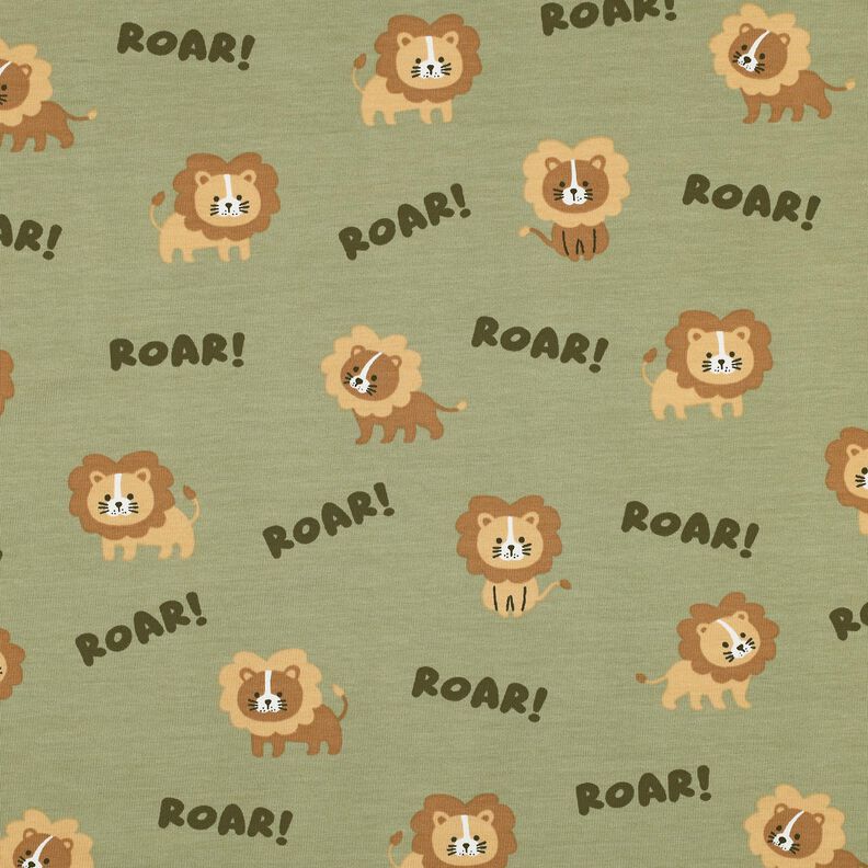 Puuvillajersey Leijona | Poppy Fabrics &ndash; pistaasi/vaaleanruskea,  image number 1