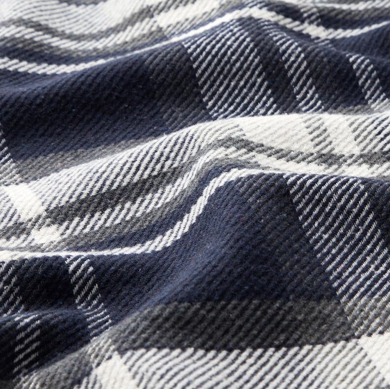 Takkikangas ruudullisella turkiskääntöpuolella – yönsininen/savenharmaa,  image number 2