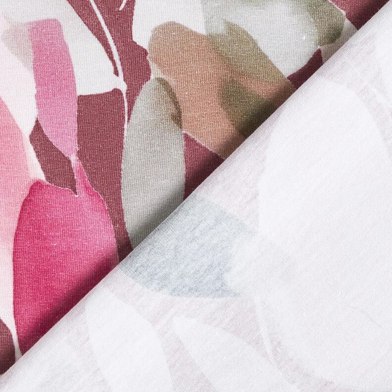 Puuvillajersey Akvarellikukinnot Digitaalipainatus &ndash; malva/kaisla,  image number 4