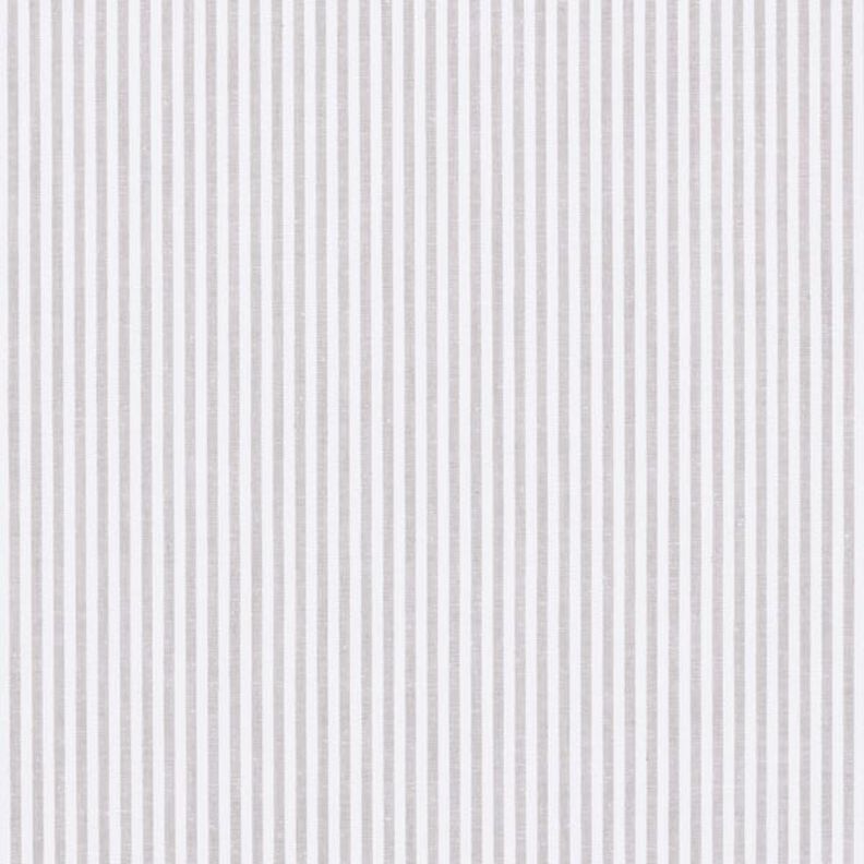 Puuvillapopliini Raidat, lankavärjätty – harmaa/valkoinen,  image number 1