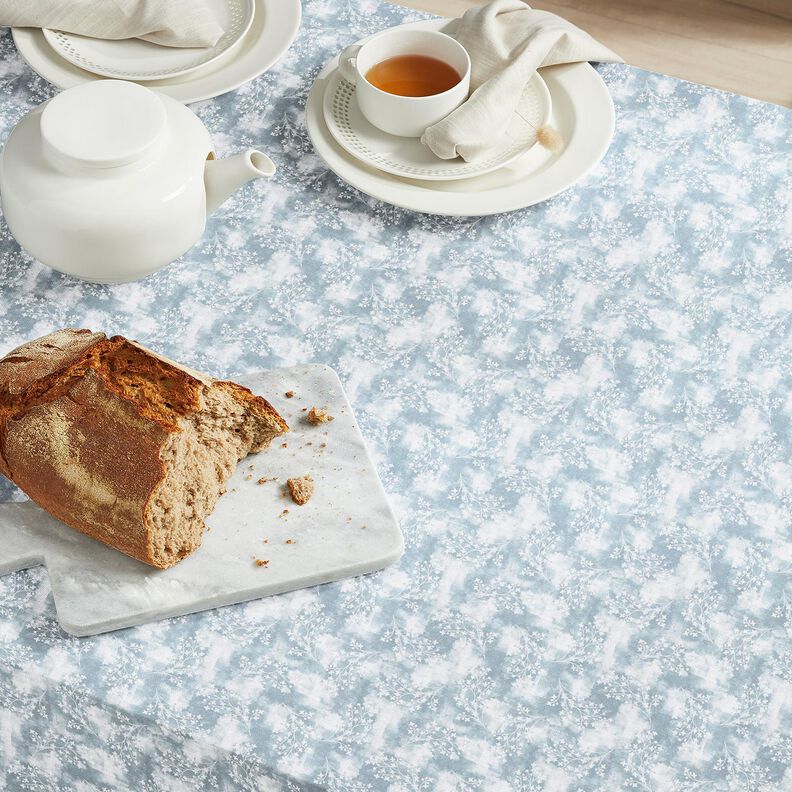 Puuvillakangas Popliini Hienot oksat – sininen,  image number 7