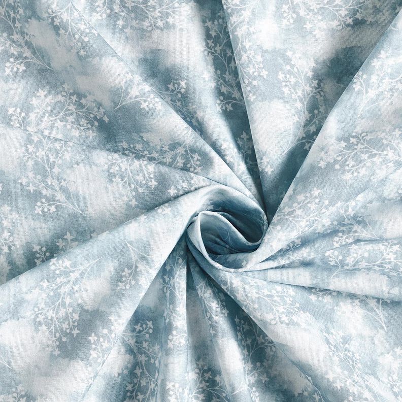 Puuvillakangas Popliini Hienot oksat – sininen,  image number 3