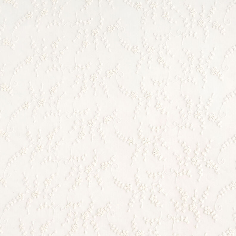 Tyllipitsi Pienet kukat – valkoinen,  image number 1