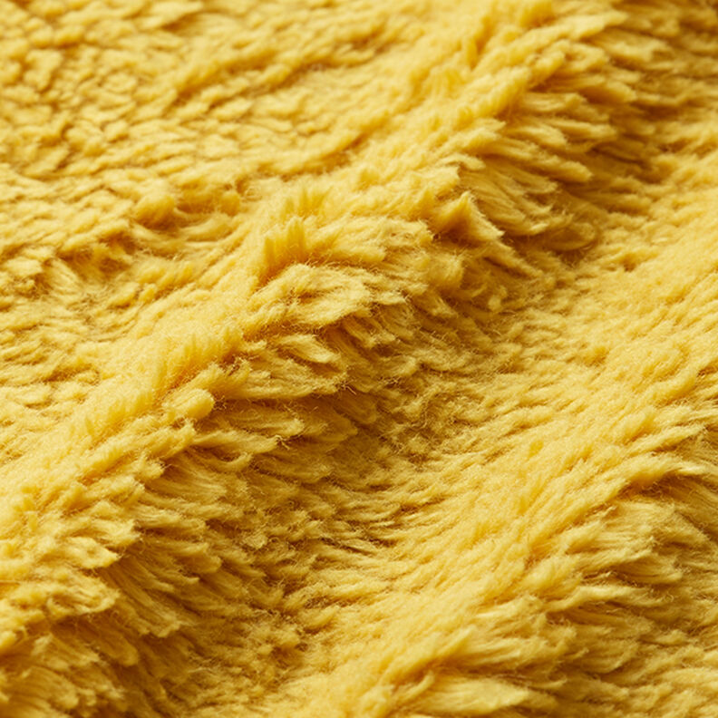 Puuvillainen sherpa Yksivärinen – sinappi,  image number 2
